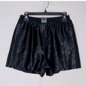 Vintage Mitch Dowd Black Satin Shorts M